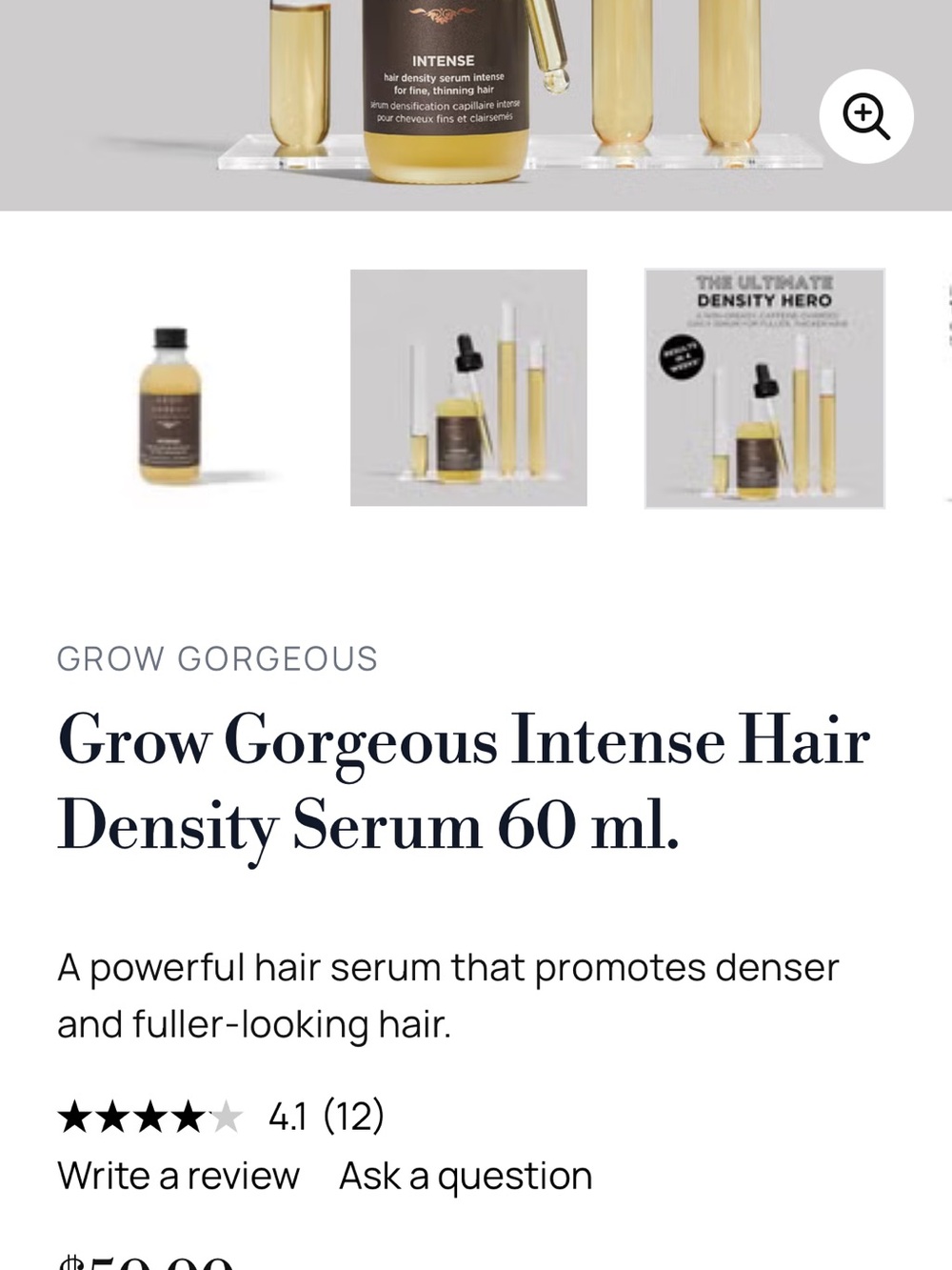 Intense Hair Density Serum 60 ml - Yellow